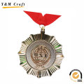 Médaille en métal ronde de forme adaptée aux besoins du client (Q09731)